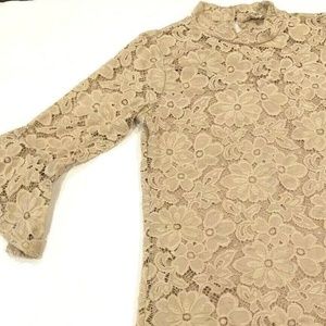 Anthropologie Ember Missy Lace Bell Sleeve Top